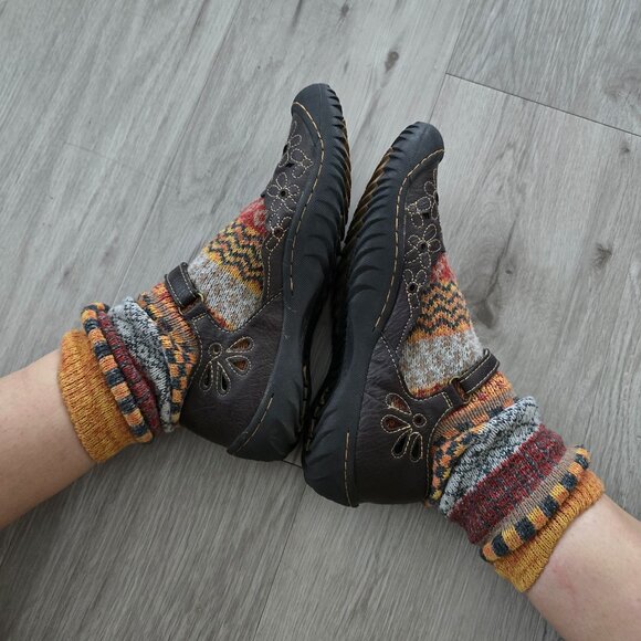 J-41 Adventure | brown granola sporty mary jane sneakerina shoes | WMS 7.5 - Picture 7 of 9